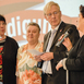 Verleihung des Bandes für Mut und Verständigung 2009 im Roten Rathaus Berlin - Integrationsbeauftragter Günter Piening mit Renate Mann, Roswitha Stauch und Meliha Ordüz (v.l.n.r.)